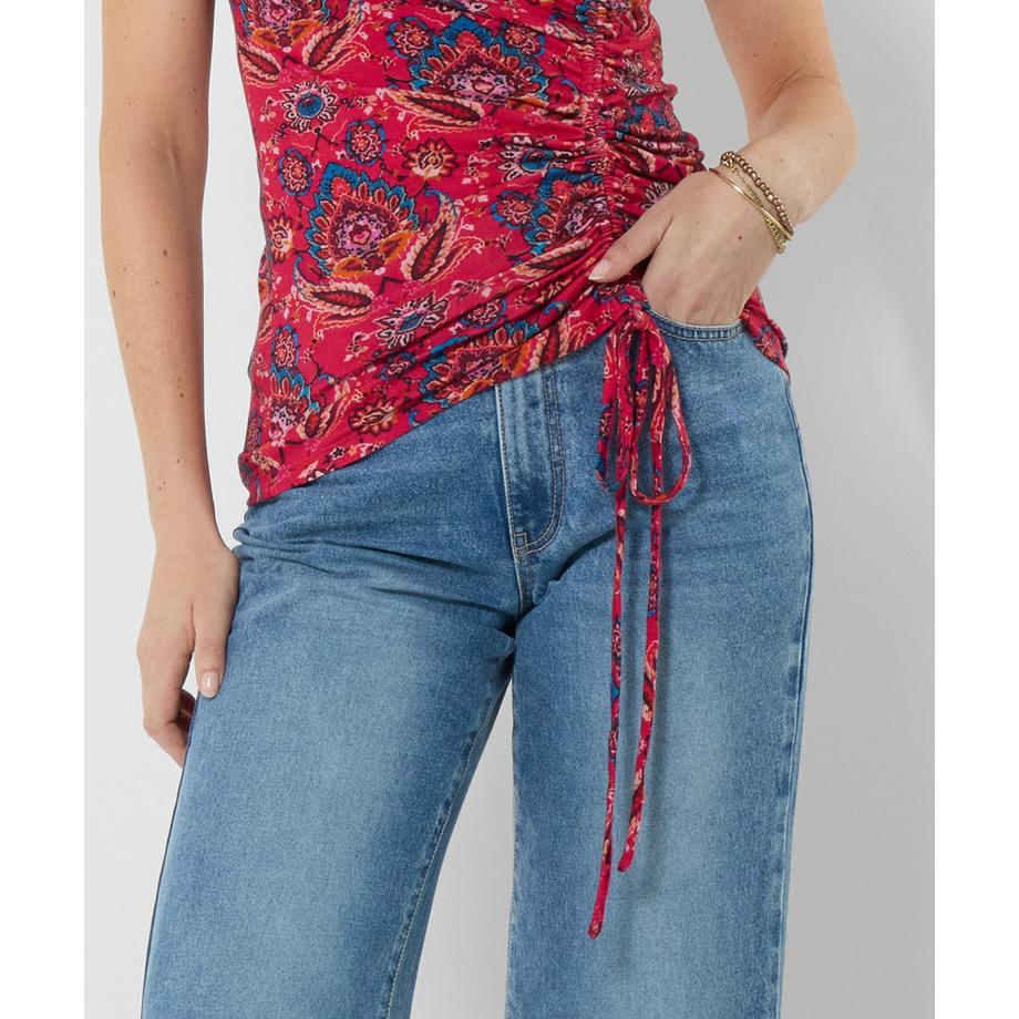 Joe Browns Top in Jersey Arricciature Laterali Motivo Mandala  