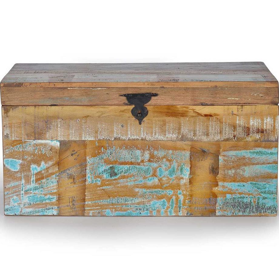 mutoni Truhe Mayela Holz recycelt multicolor 80x40  