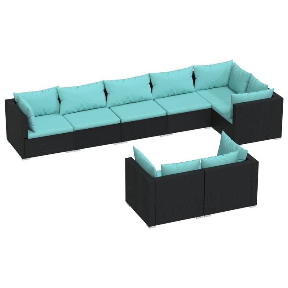 Garten lounge set poly-rattan