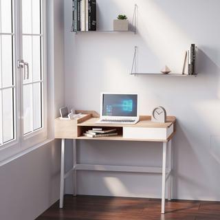 Northio Bureau Avec Compartiments De Rangement Bureau D'Ordinateur Table De Bureau Polyvalente Avec Plateau Large À Tiroirs  