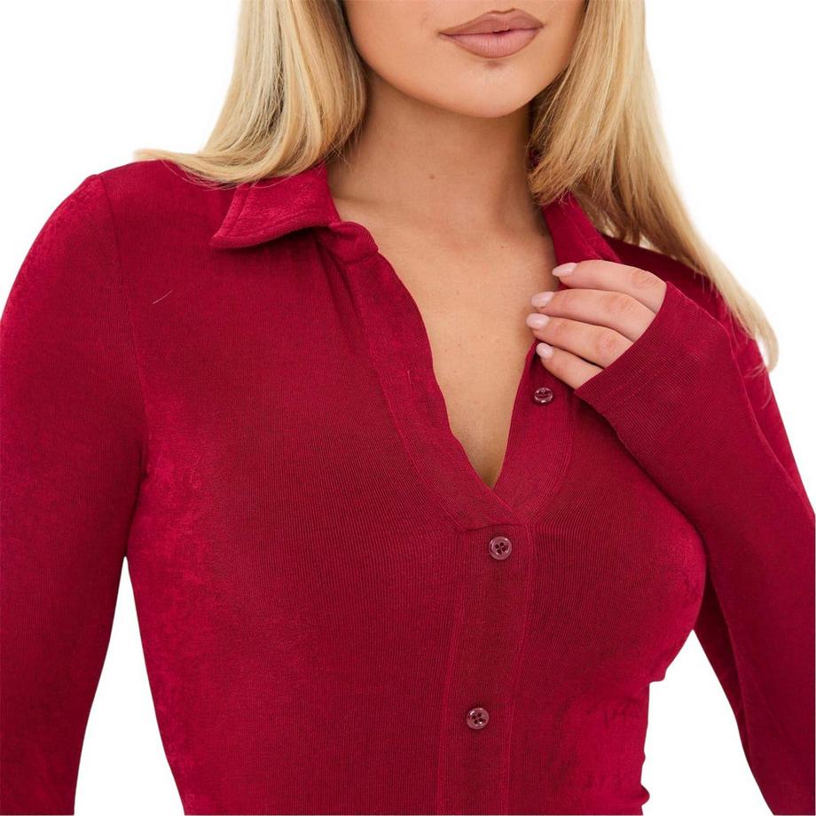 It  Robe Chemise Manches Longues 