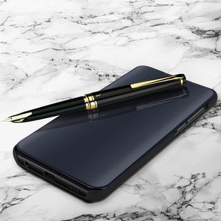 Avizar  Étui Folio Miroir Galaxy A50 Noir 