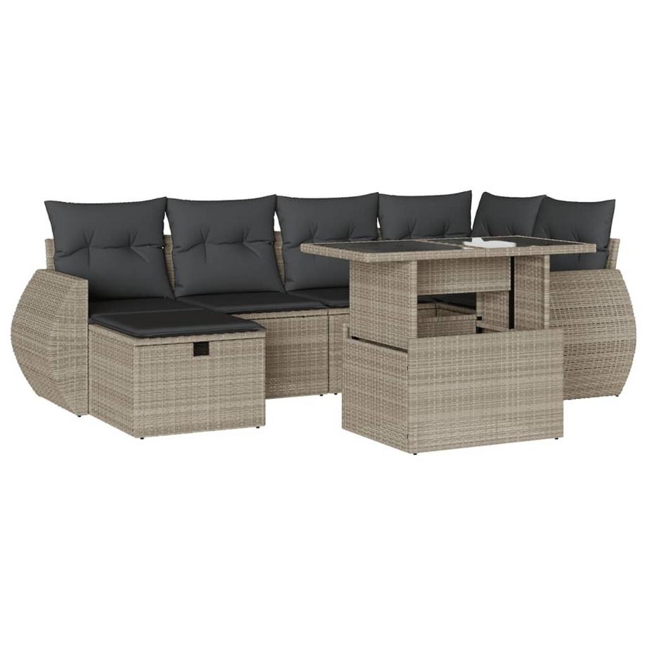 set divano da giardino Polirattan