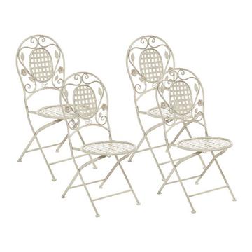 Lot de 4 chaises en Métal Rétro BIVIO