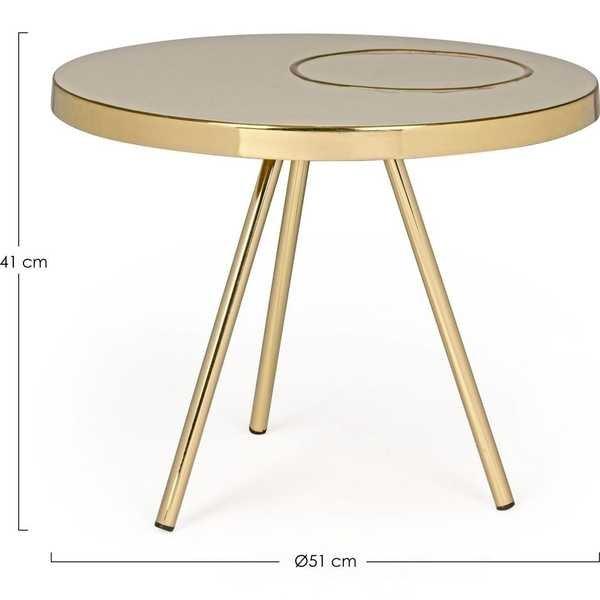 mutoni Table d'appoint Kesar Ivoire vers 51  