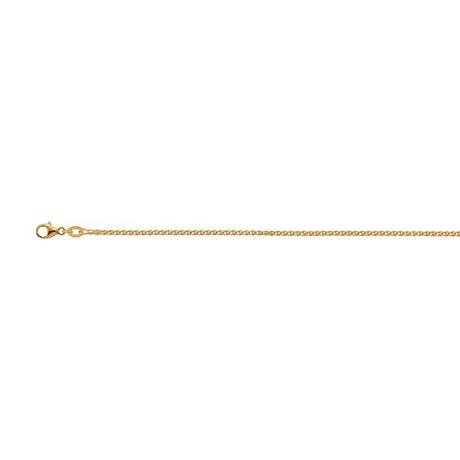 MUAU Schmuck  Collier Zopf Gelbgold 750, 1.7mm, 42cm 