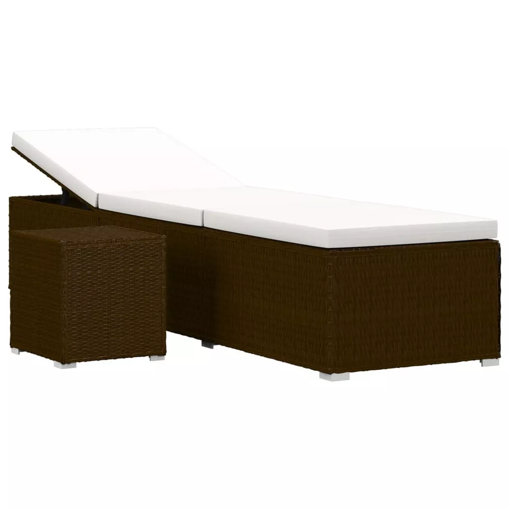 VidaXL - Sonnenliege poly-rattan, One Size, Braun