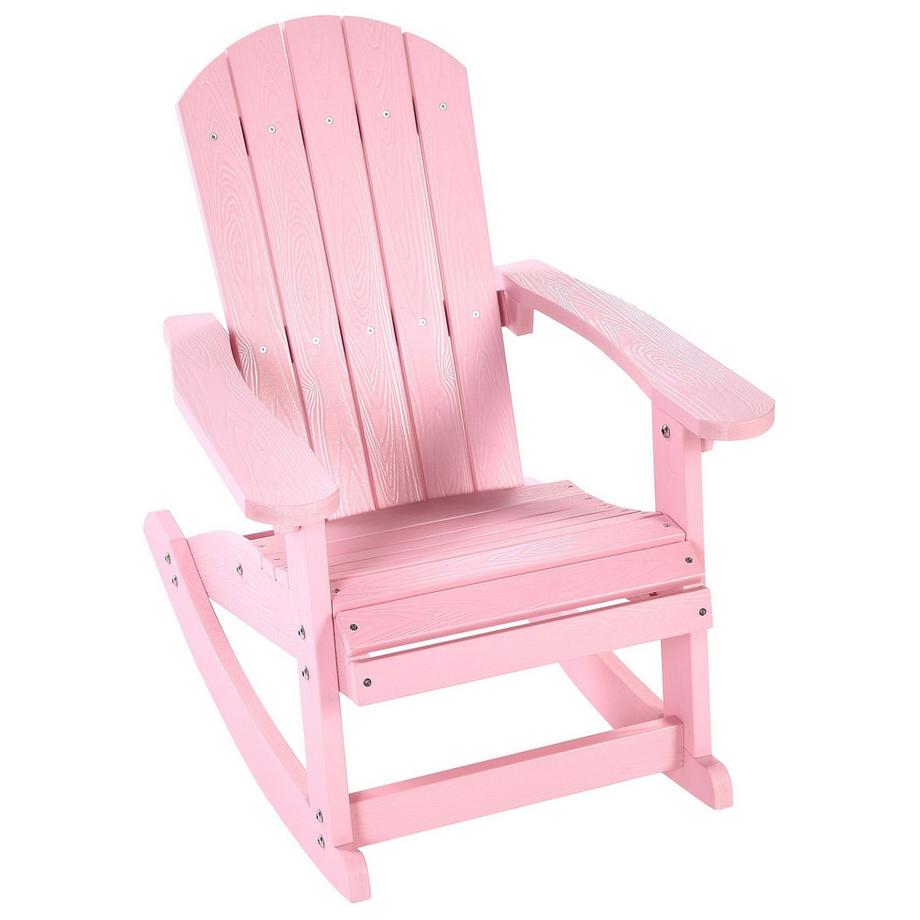 Beliani Garten Schaukelstuhl für Kinder aus Kunstholz Retro ADIRONDACK  