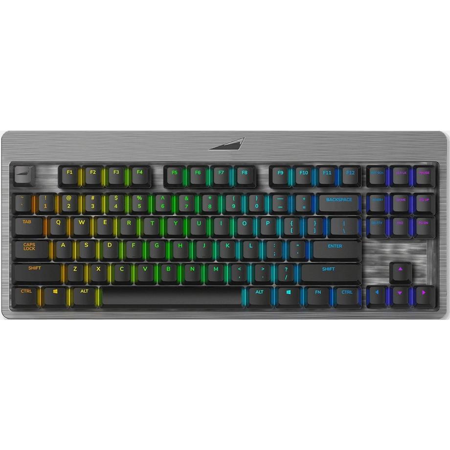 Everest Core TKL Gaming Tastatur - MX Blue, grau, Deutschland