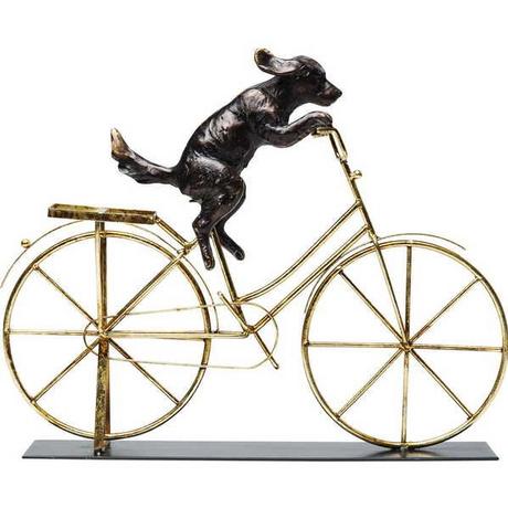 KARE Design Deko Objekt Dog With Bicycle  