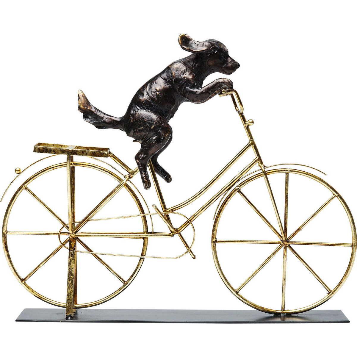 KARE Design Objet décoratif Dog With Bicycle  