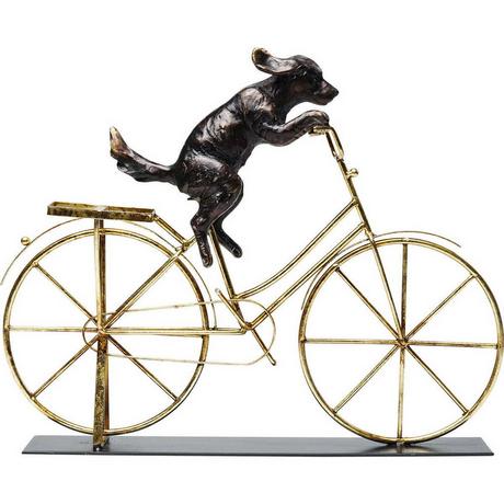 KARE Design Objet décoratif Dog With Bicycle  