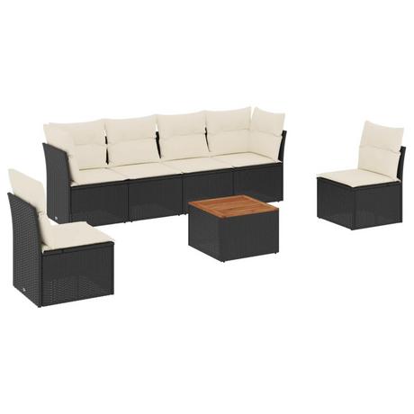 VidaXL set divano da giardino Polirattan  