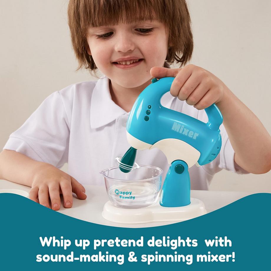 Activity-board  Küchenzubehörset für Kinder, Spielzeug für die Küche, Kaffeemaschine, Mixer, Toaster mit realistischen Lichtern und Geräuschen 