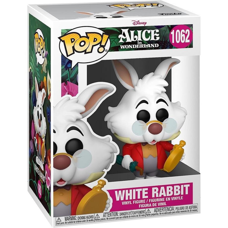 Funko  Figurine POP Disney Alice au Pays des Merveilles 70ème Lapin Blanc avec Montre 
