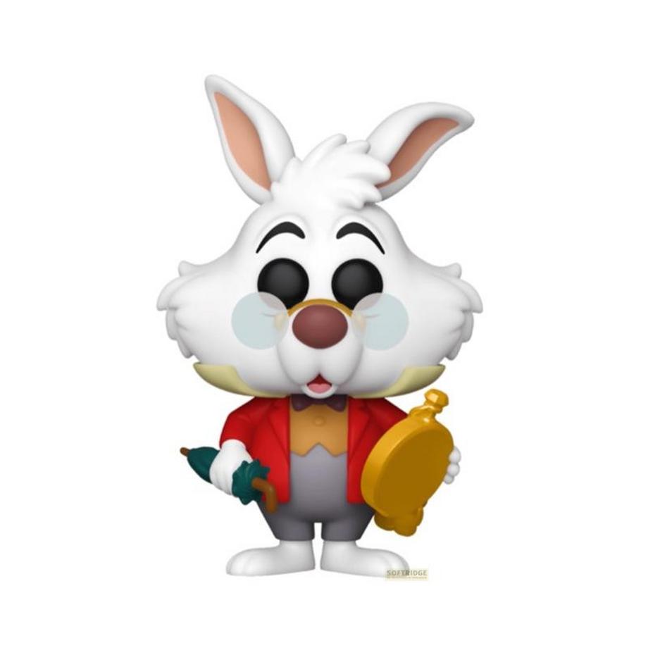Funko  Figurine POP Disney Alice au Pays des Merveilles 70ème Lapin Blanc avec Montre 