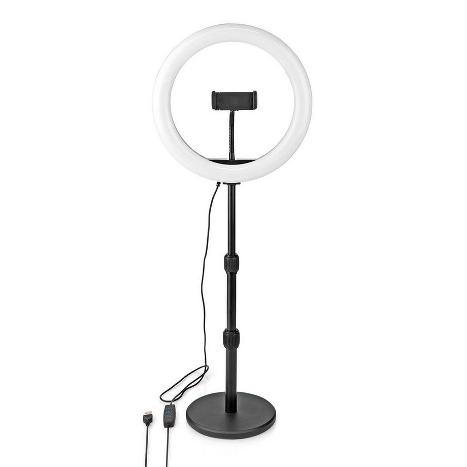 Nedis  Ringljus | 10 Zoll | 120 LED's | 2700 - 6700 K | Skrivbord | Svart 