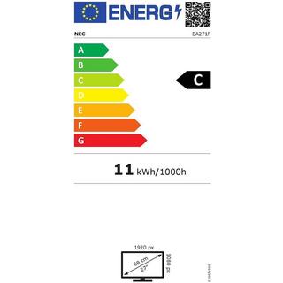 NEC  MultiSync EA271F (27", Full HD), weiss 