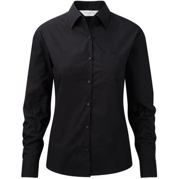 Jerzees BaumwollHemd Bluse Arbeitsbluse, langärmlig