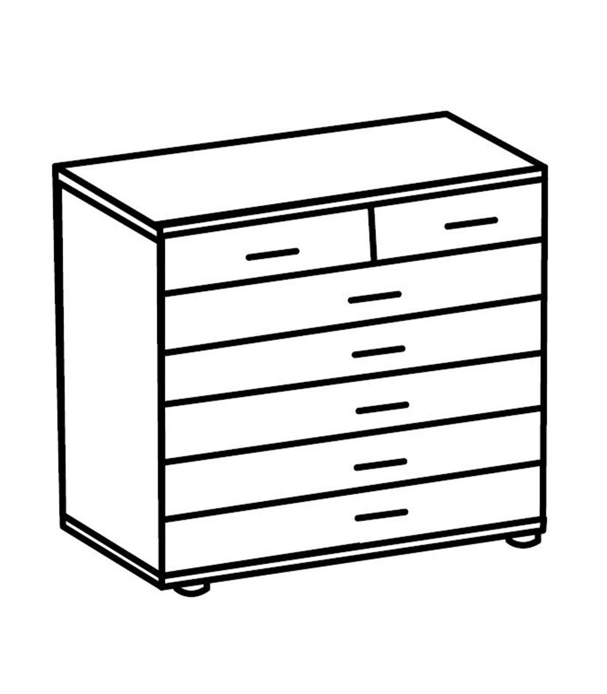 Calicosy Kommode 7 Schubladen  