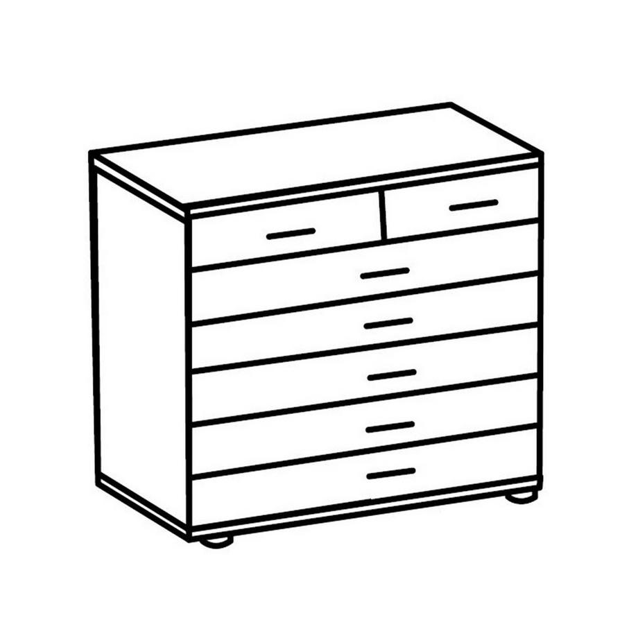 Calicosy Comò 7 cassetti decor  