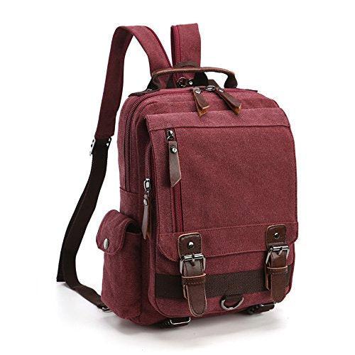 Only-bags.store Vintage Rucksack Rucksack Leinwand Tasche Bote Tasche für Arbeit und Schule  