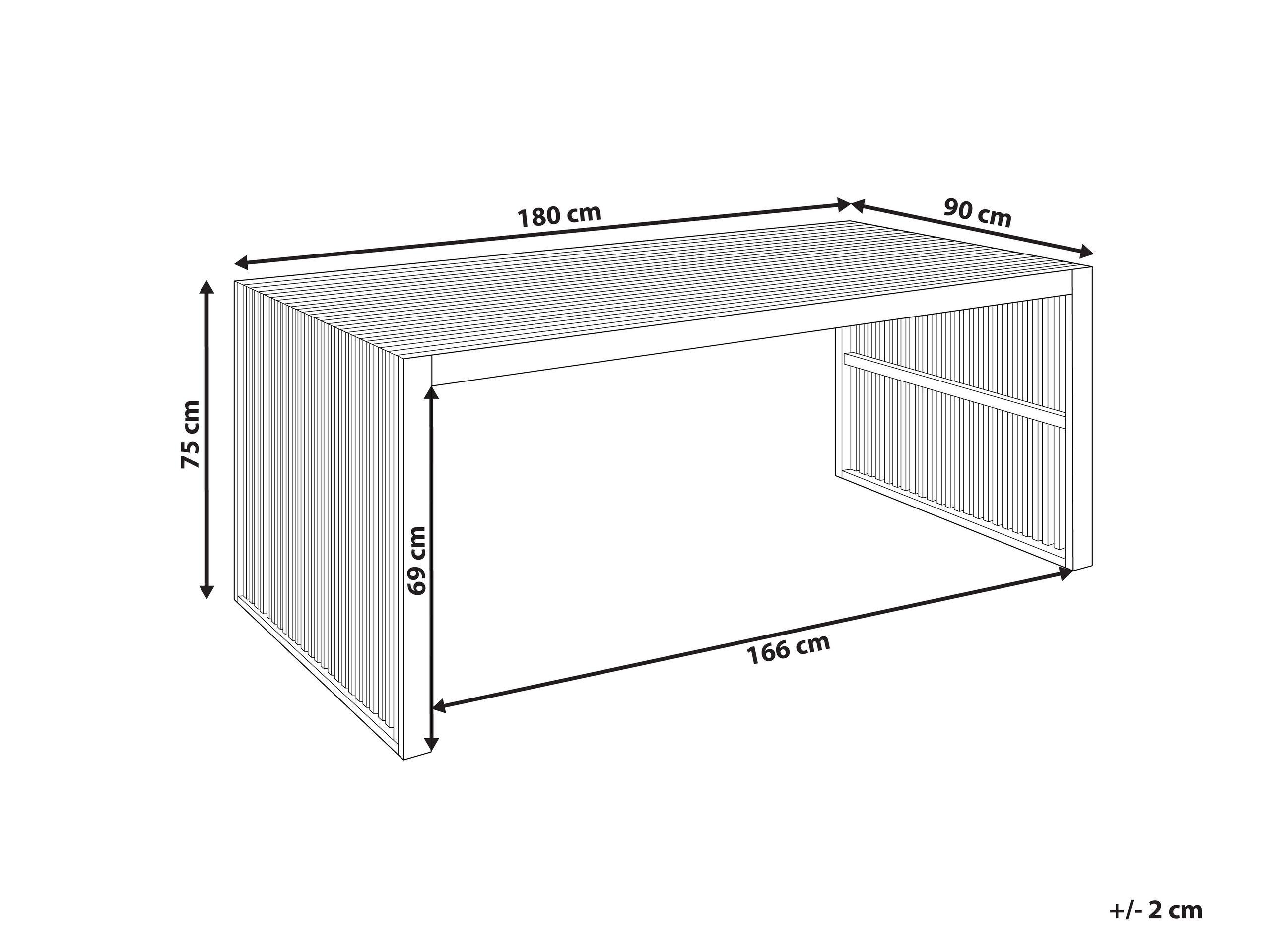 Beliani Table de jardin en Acacia Moderne SULZANO  