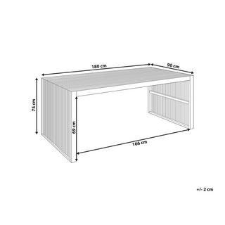 Beliani Table de jardin en Acacia Moderne SULZANO  