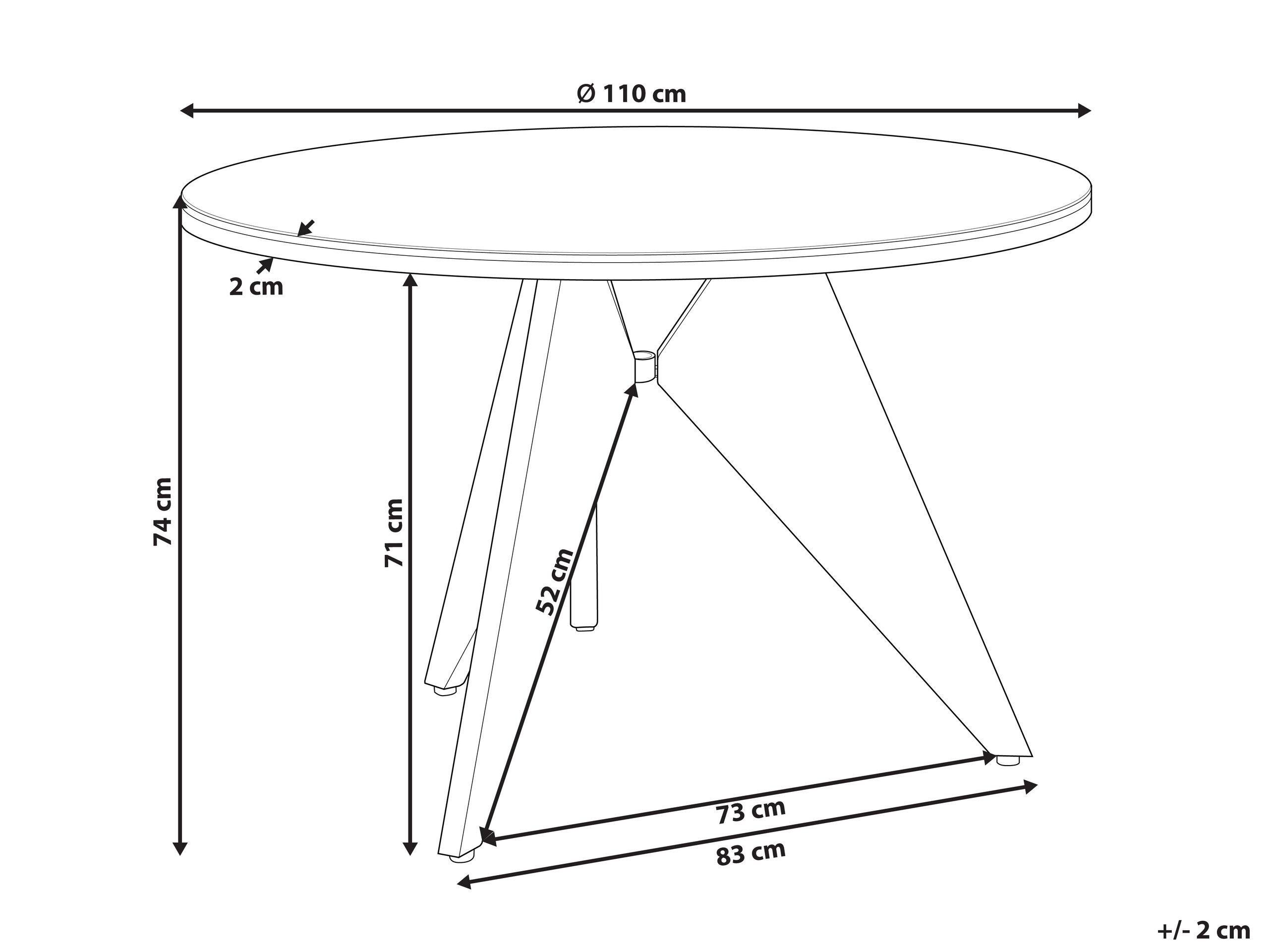 Beliani Table de jardin en Aluminium Moderne OLMETTO  