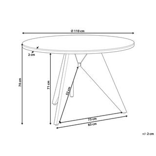 Beliani Table de jardin en Aluminium Moderne OLMETTO  