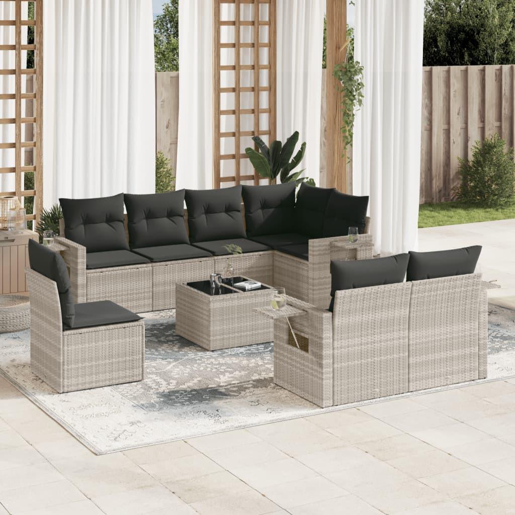 VidaXL set divano da giardino Polirattan  