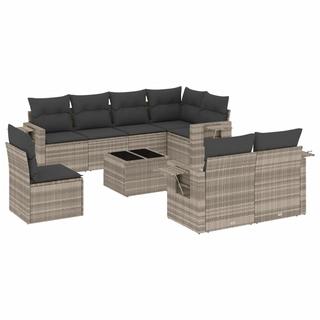 VidaXL set divano da giardino Polirattan  