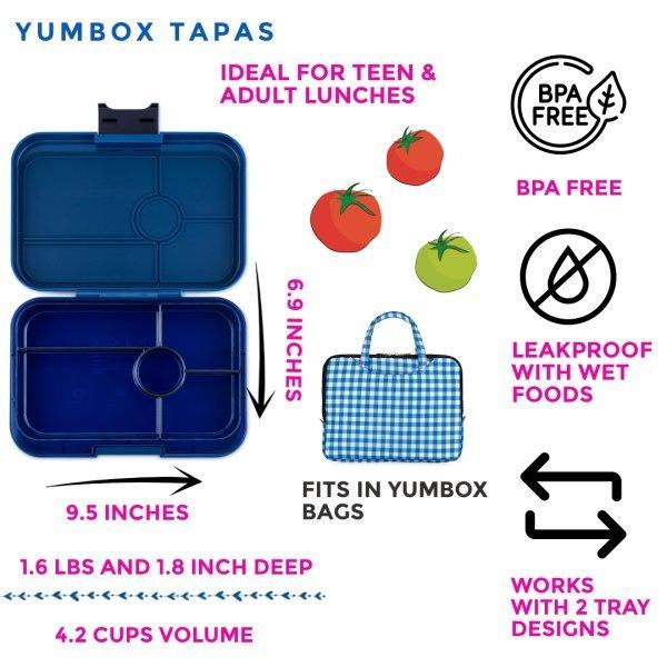 Yumbox Yumbox Tapas XL 5C Monte Carlo Blue Blue Znüni Lunchbox  