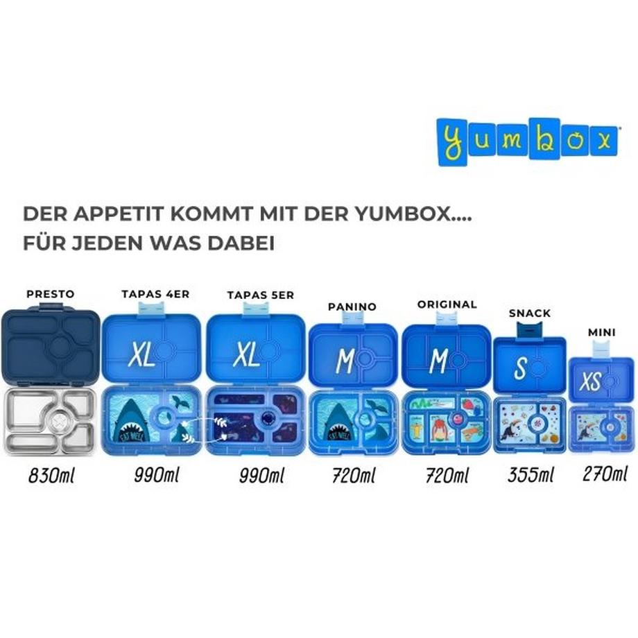 Yumbox Yumbox Tapas XL 5C Monte Carlo Blue Blue Znüni Lunchbox  