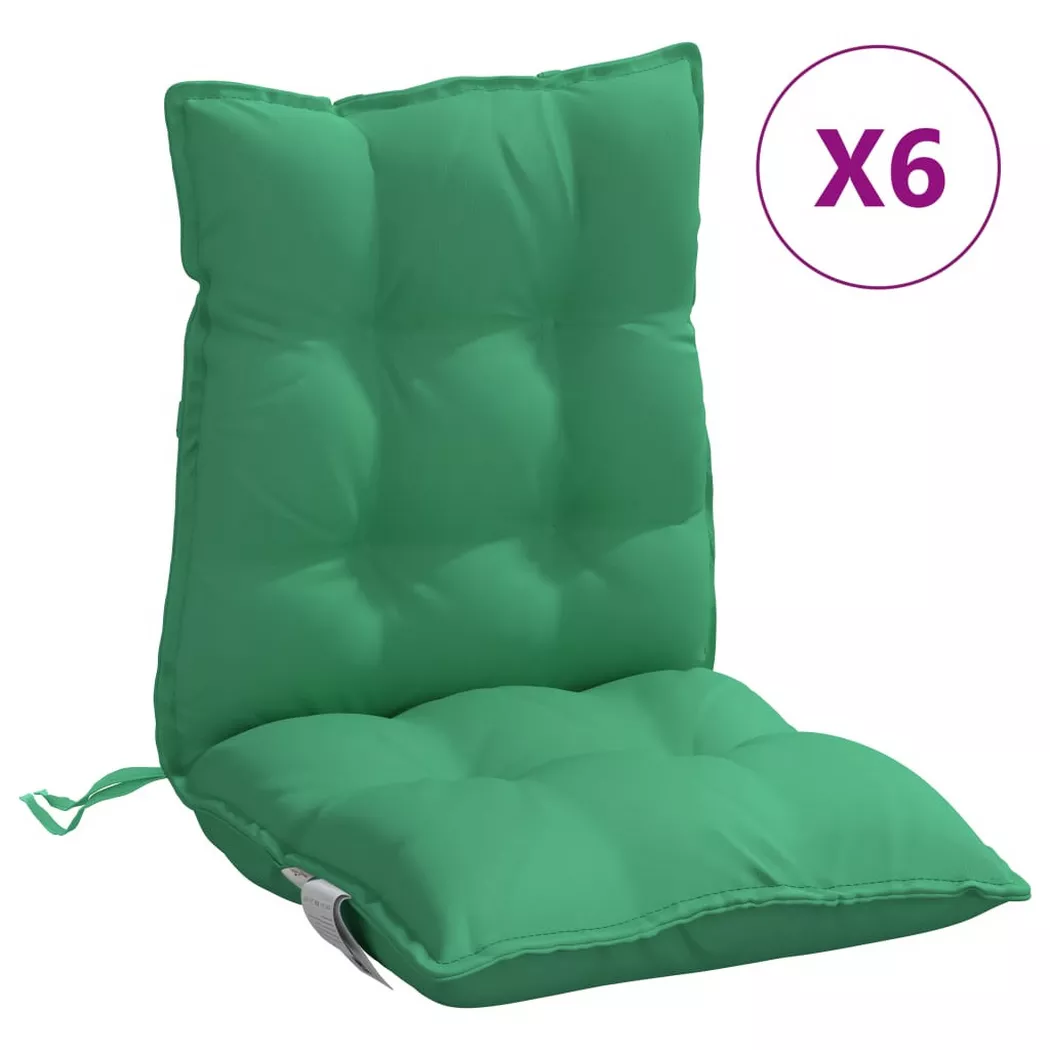 VidaXL - Coussin de chaise à dossier bas tissu, One Size, Vert