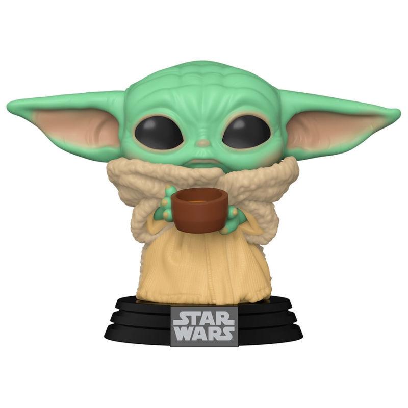 Funko  Figura POP Star Wars Mandalorian Il bambino con la tazza 