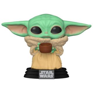 Funko  Figura POP Star Wars Mandalorian Il bambino con la tazza 
