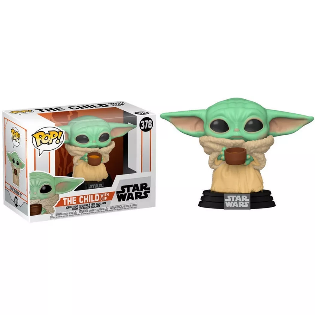 Funko - Figura POP Star Wars Mandalorian Il bambino con la tazza
