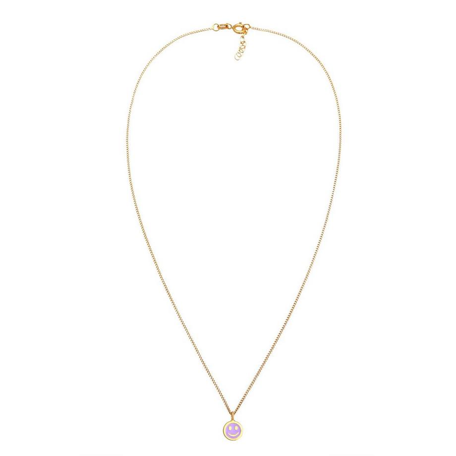 Elli  Halskette Mit Smile-Motif Emaille 