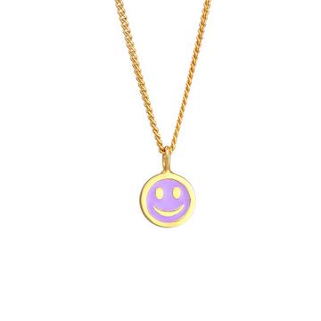 Halskette Mit Smile-Motif Emaille