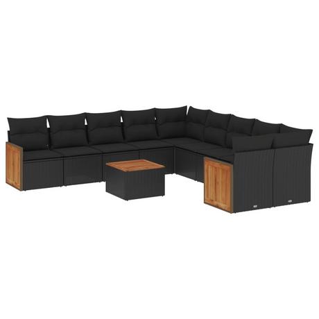 VidaXL set divano da giardino Polirattan  