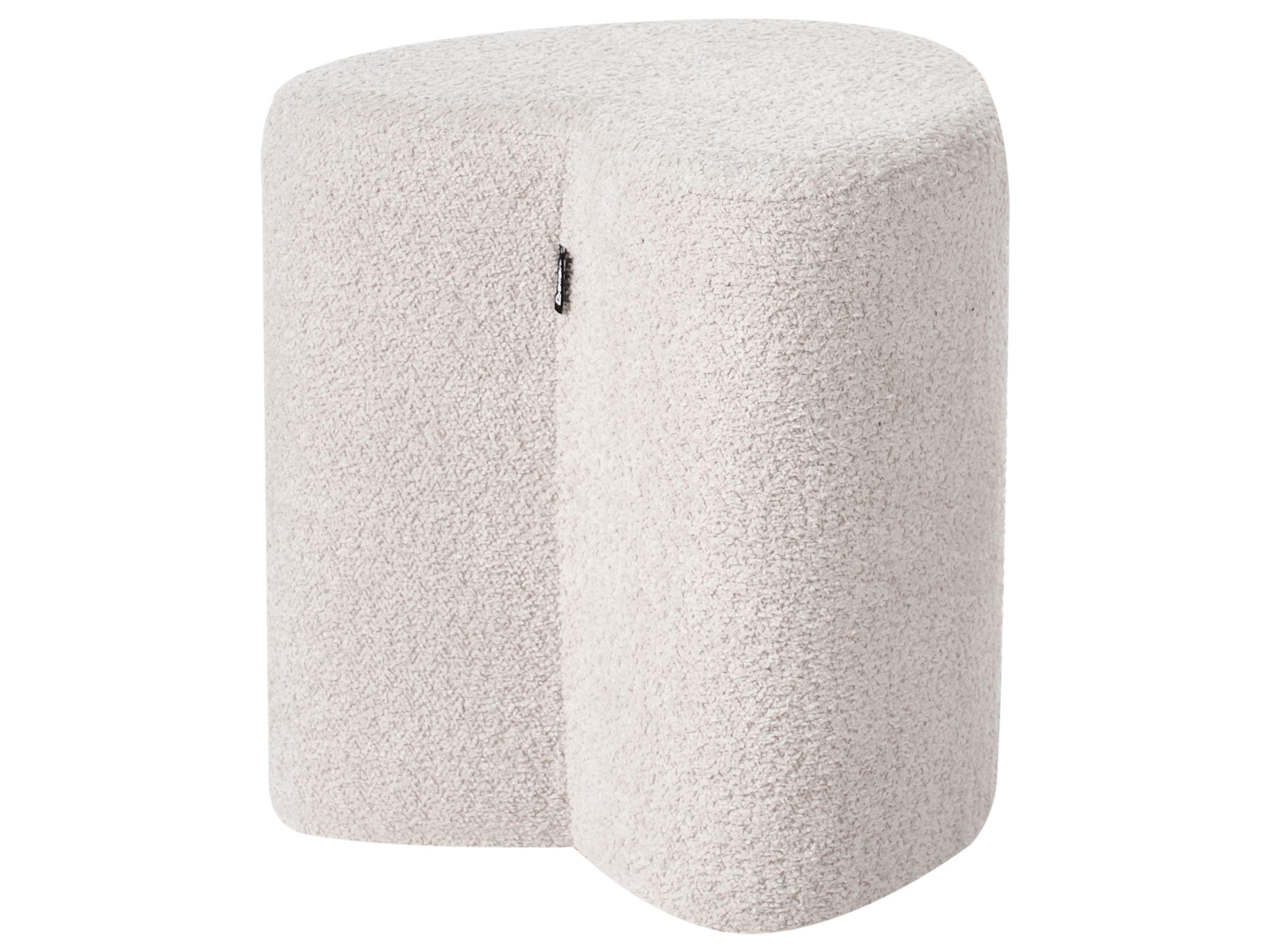 Beliani Pouf en Tissu chenille Scandinave SCOTIA  