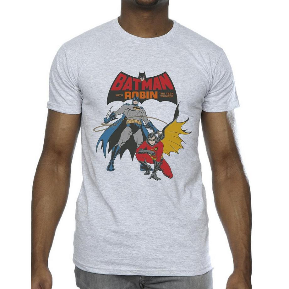 DC COMICS Batman and Robin Grafik Print T-Shirt  