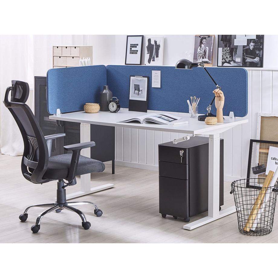 Beliani  Schreibtischtrennwand aus Stoff WALLY 