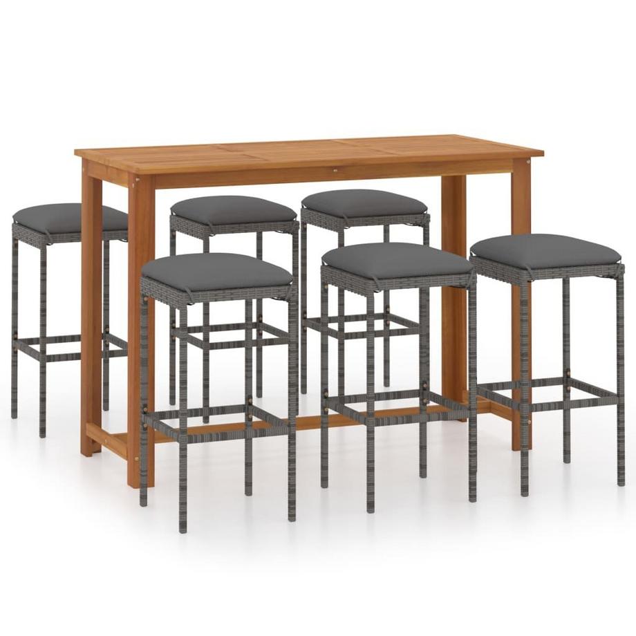 VidaXL Ensemble de bar de jardin bois d'acacia  