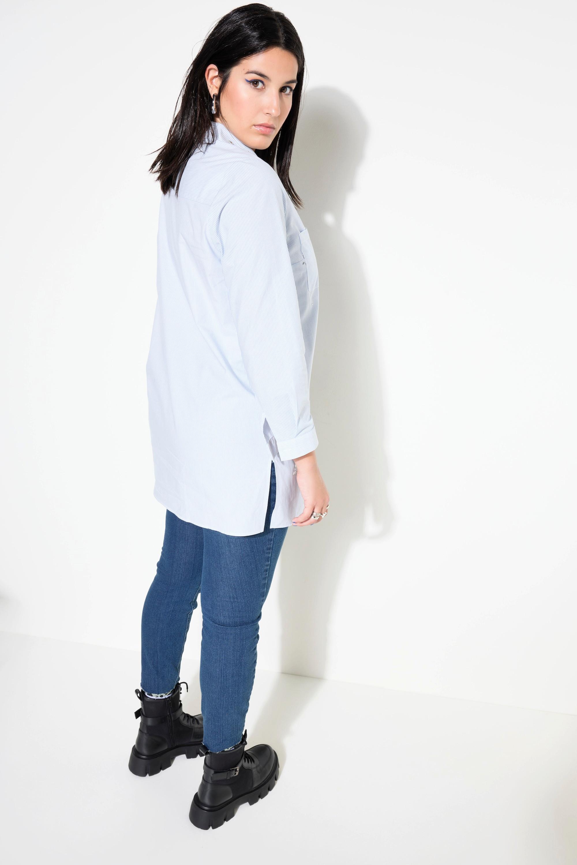 Studio Untold Camicia Taglio Squadrato Righe Applicazioni Brillanti Maniche Lunghe  