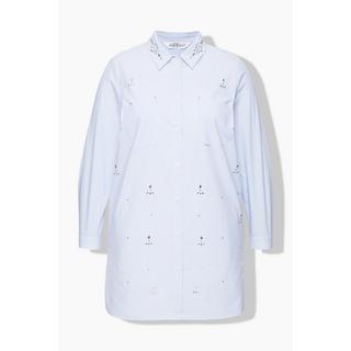 Studio Untold Camicia Taglio Squadrato Righe Applicazioni Brillanti Maniche Lunghe  