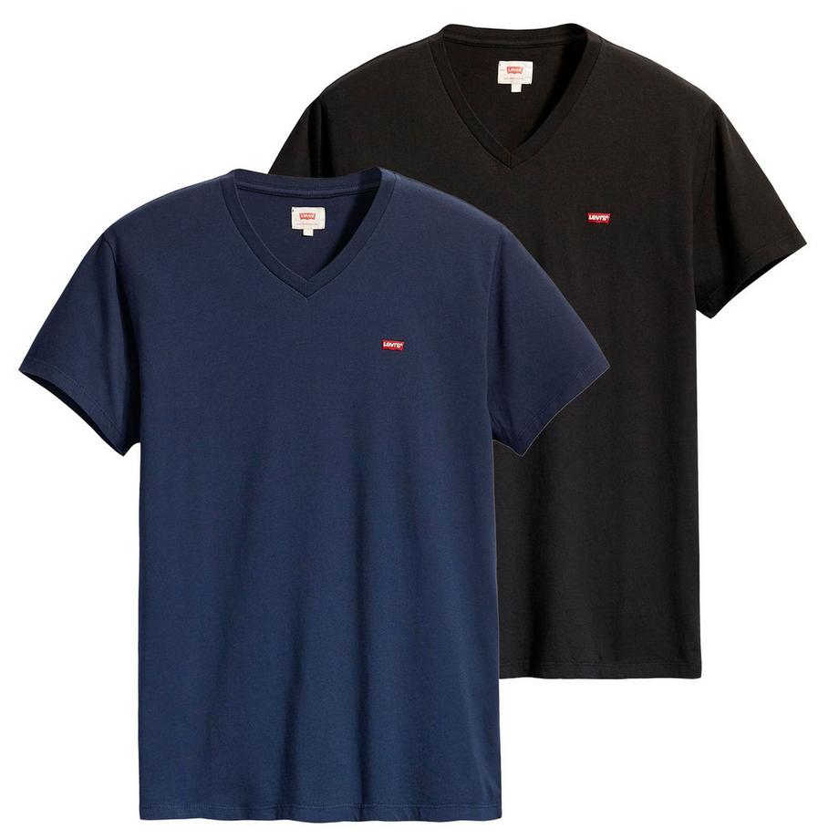 T-Shirt  2er Pack Bequem sitzend-ORIGINAL HM VNECK 2P