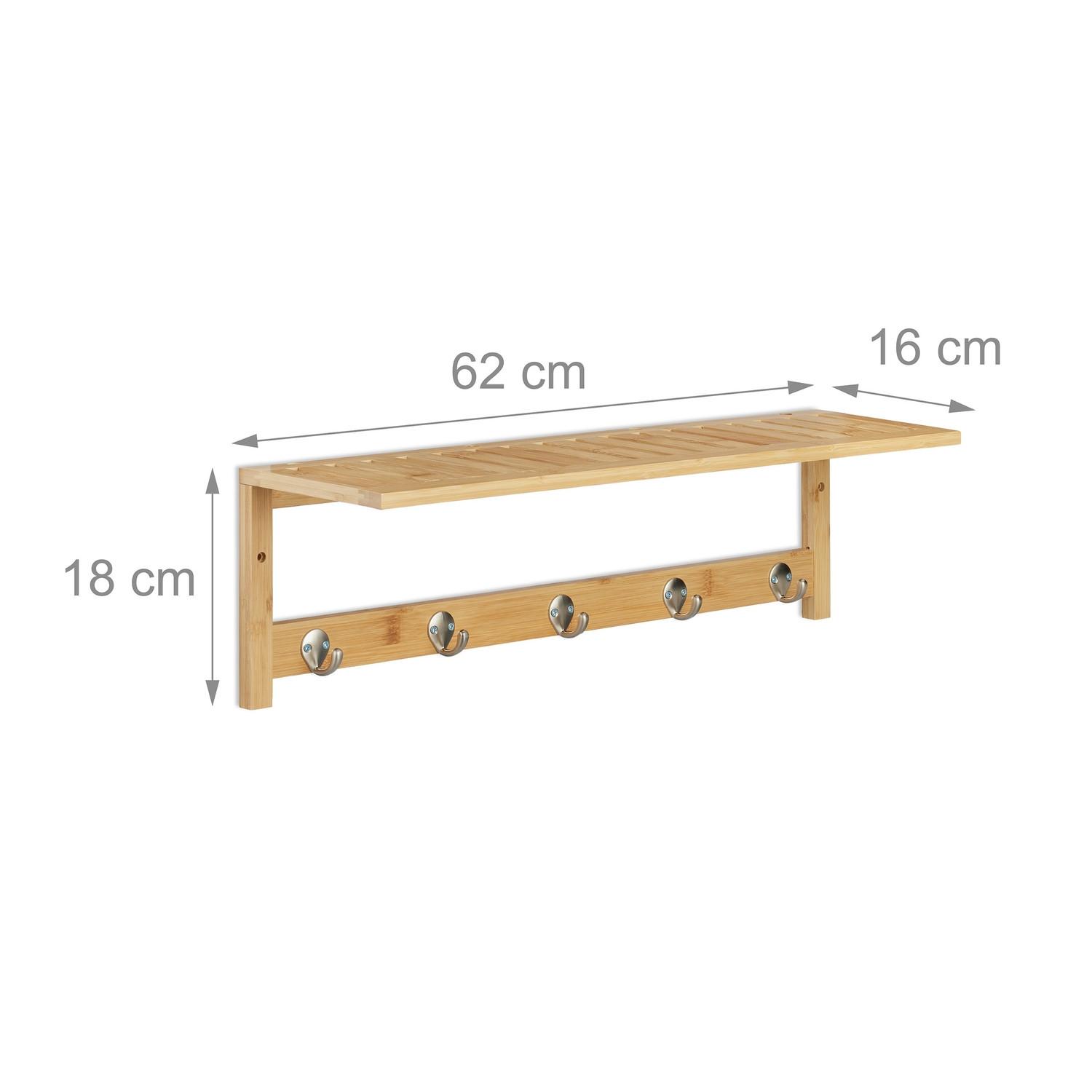 B2X Wandregal mit 5 Haken  