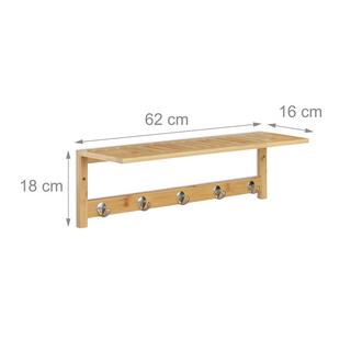 B2X Wandregal mit 5 Haken  